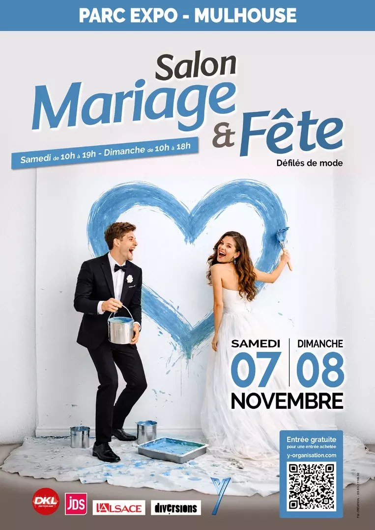 Affiche du Salon Mariage & Fête de Mulhouse, les 7 et 8 novembre 2026 au Parc Expo de Mulhouse